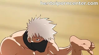 Publicly ninja men dared to shot at anal sex with again other! - Kakashi X Asuma